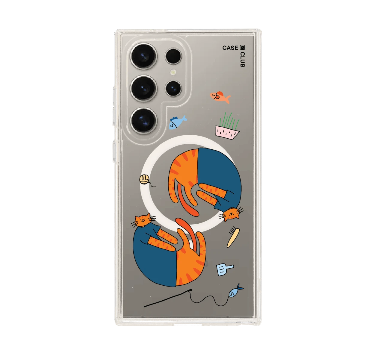 เคสใส samsung s24 ultra magsafe แมวส้มน้ำเงินอินฟินิตี้